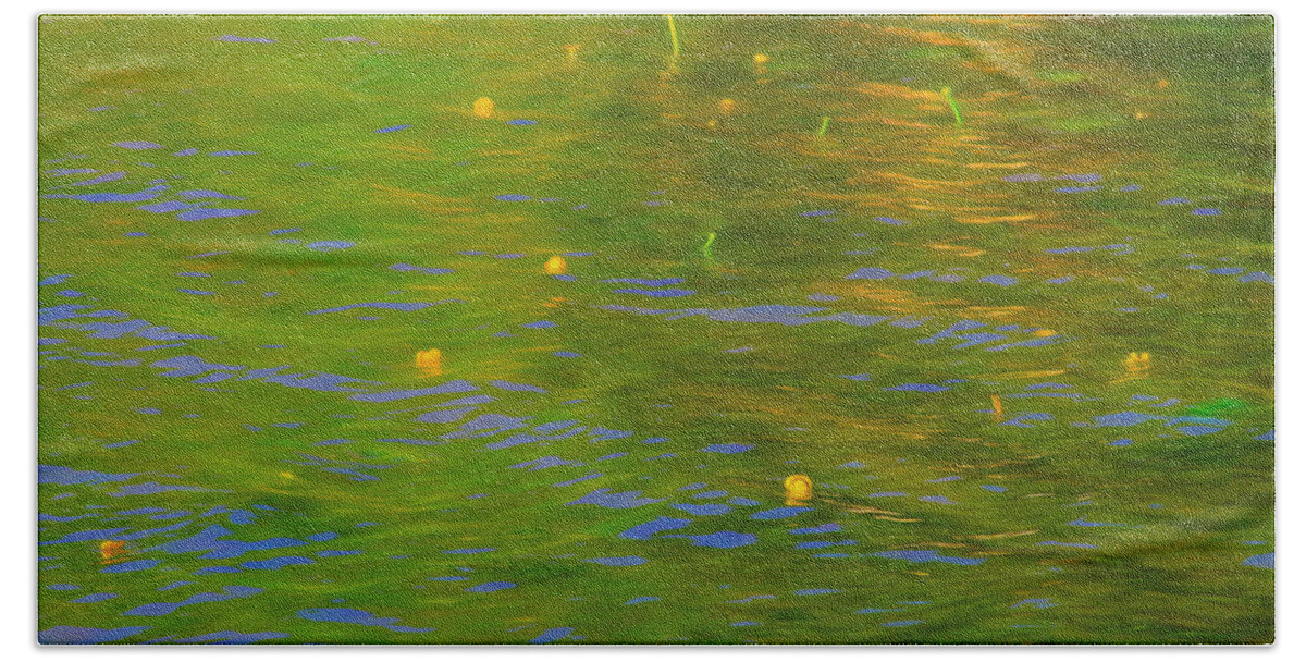 Spring Green On The Lake Beach Towel featuring the photograph Spring Green on the Lake by Bonnie Follett