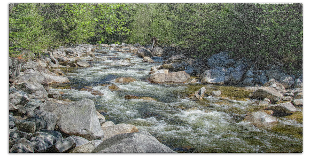 Spring Beach Towel featuring the photograph Spring Stream by Donna Doherty
