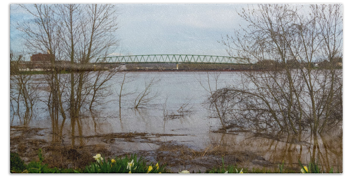 Marietta Beach Towel featuring the photograph Springtime Flooding by Holden The Moment