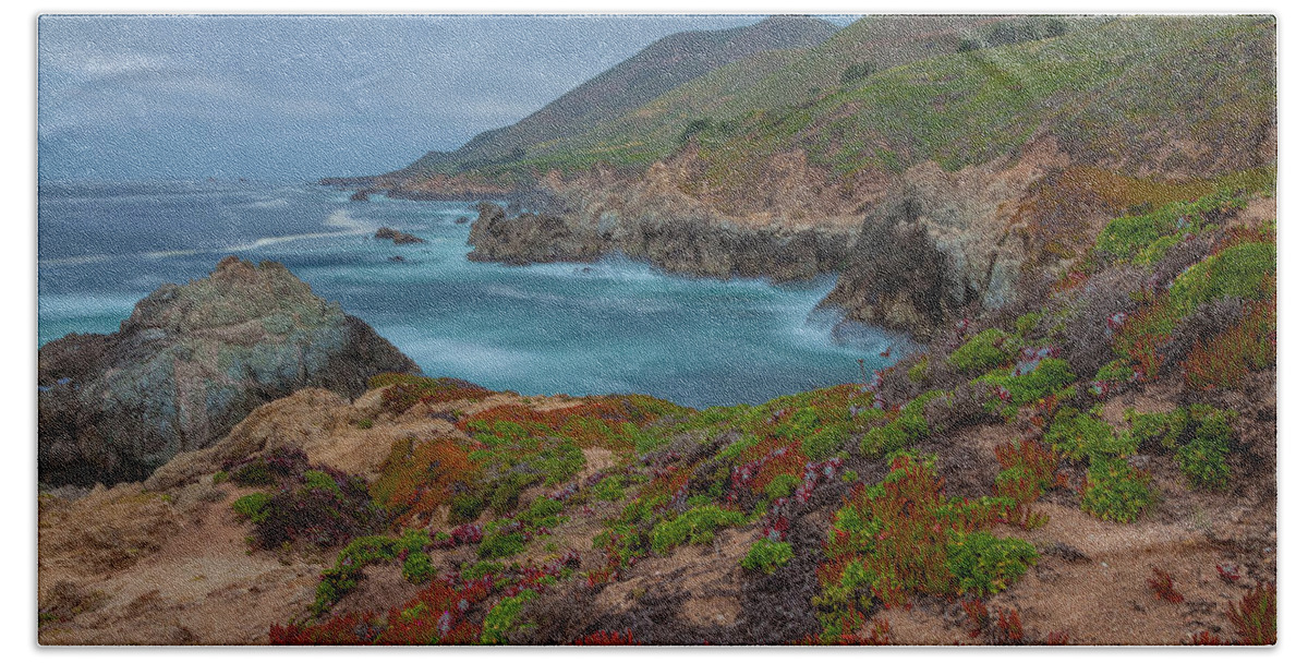 Landscape Beach Towel featuring the photograph Springtime In Big Sur by Jonathan Nguyen