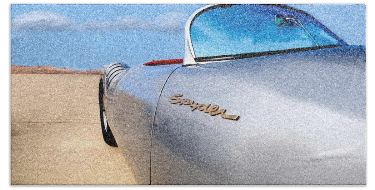 Automotive Beach Towel featuring the photograph Spyder by Peter Tellone