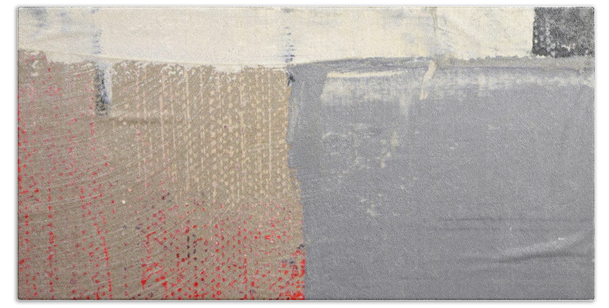 Textural Beach Towel featuring the painting Square Study Project 8 by Michelle Calkins