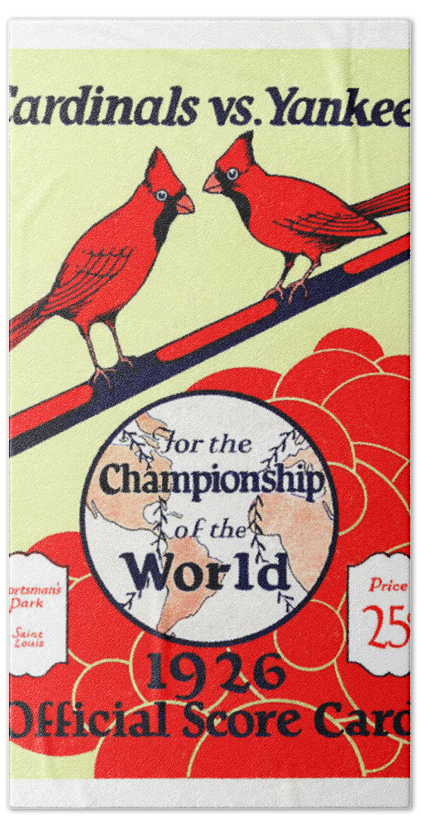 St. Louis Cardinals 1926 World Series Program Beach Towel