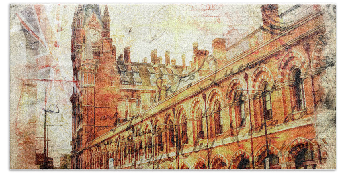 British Beach Towel featuring the photograph St Pancras by Nicky Jameson
