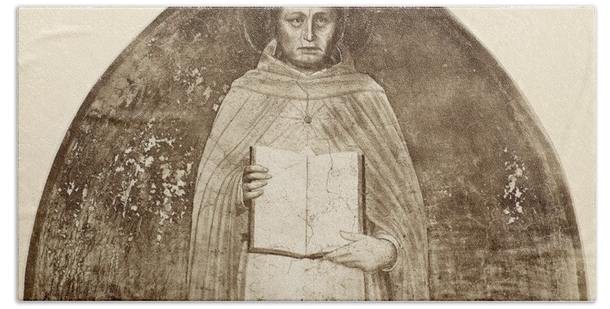 13th Century Beach Towel featuring the photograph St. Thomas Aquinas by Granger