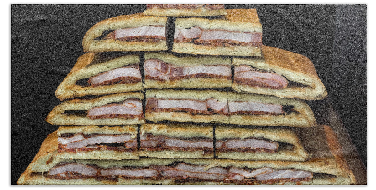 Sandwich Beach Sheet featuring the photograph Stack of Sandwiches Valencia Spain by Phil Cardamone