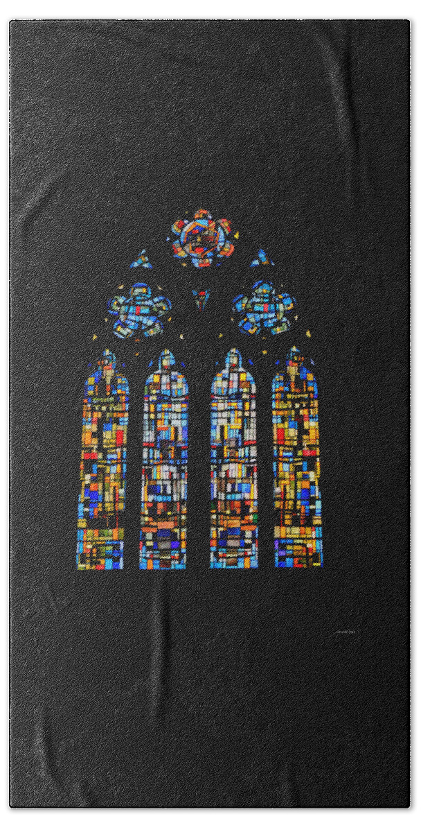 Stained Glass Beach Sheet featuring the photograph Stained Glass France by Tom Prendergast