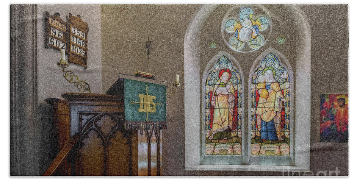 Chapel Beach Sheet featuring the photograph Stained Glass UK by Adrian Evans