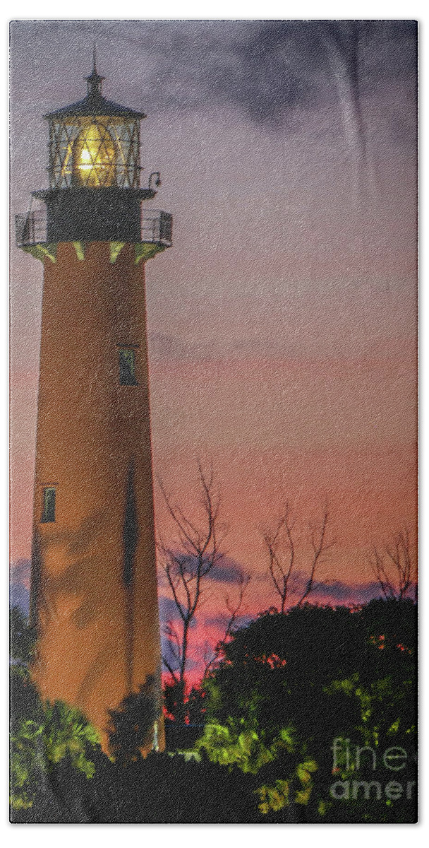 Light Beach Towel featuring the photograph Standing Tall - Jupiter Light by Tom Claud