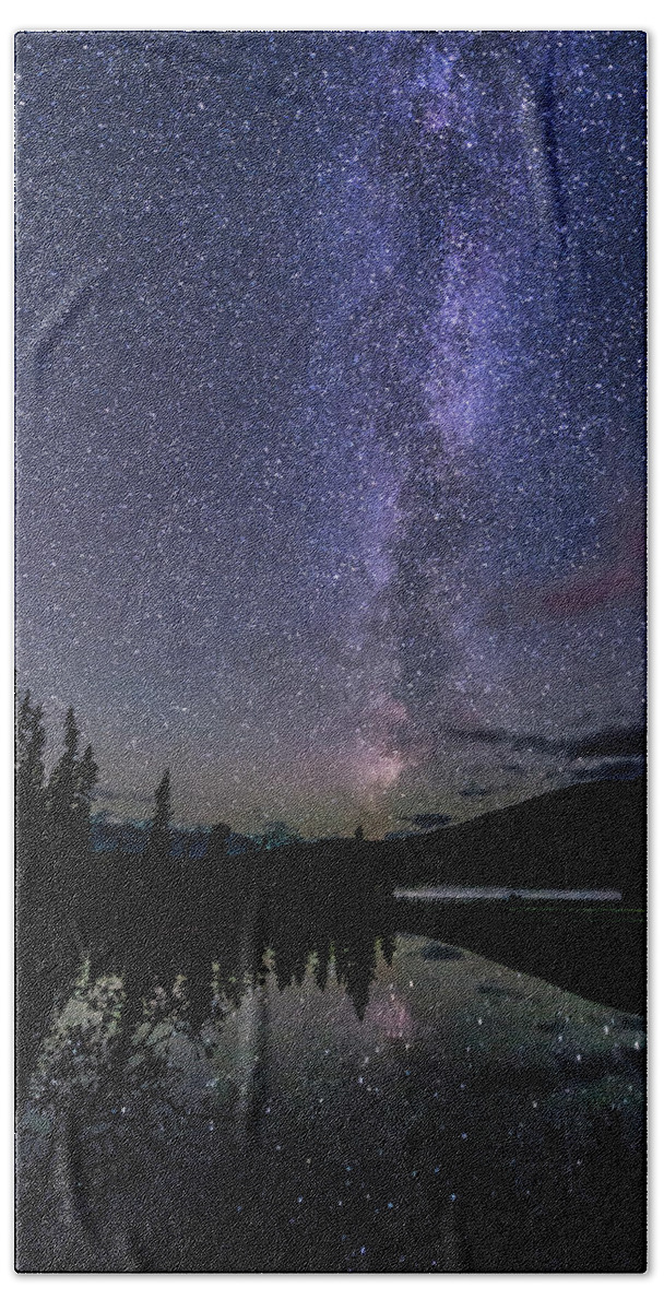 Night Beach Towel featuring the photograph Starry Starry Night by Alex Lapidus
