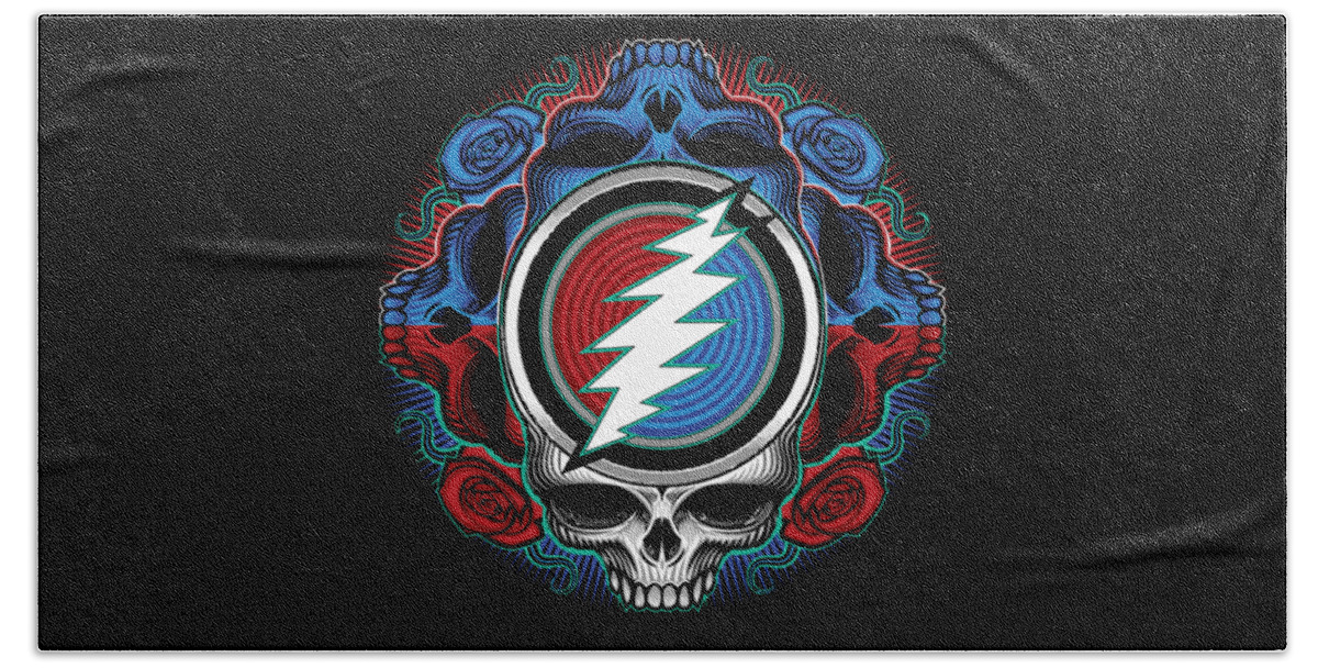 Steal Your Face Beach Towel featuring the digital art Steal Your Face - Ilustration by The Bear