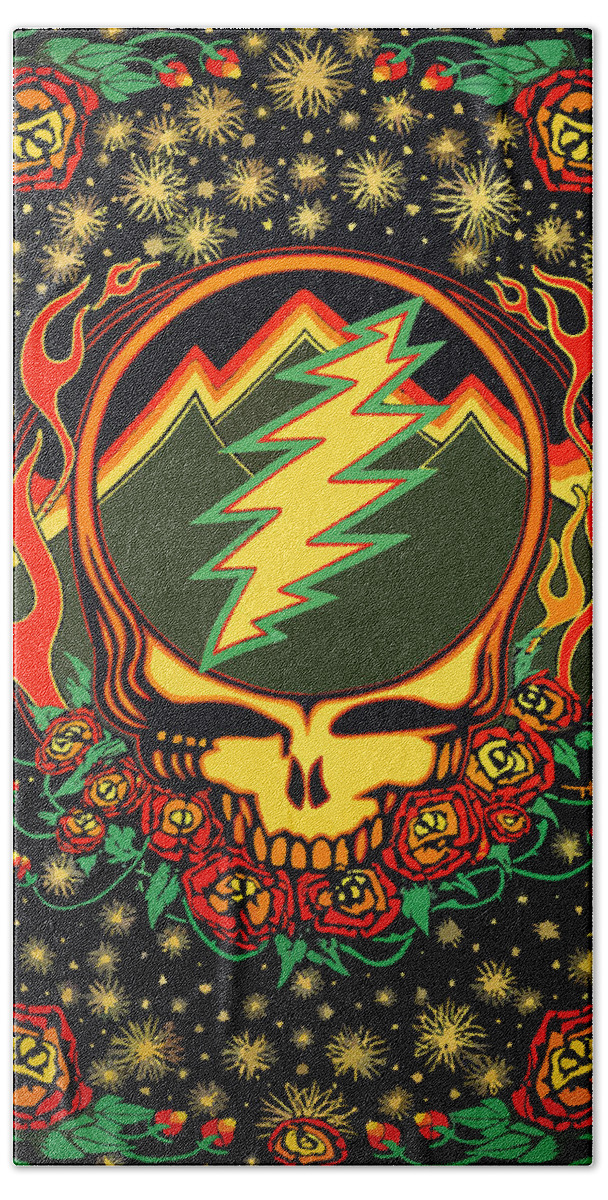 Grateful Dead Beach Towel featuring the digital art Steal Your Face Special Edition by The Steal