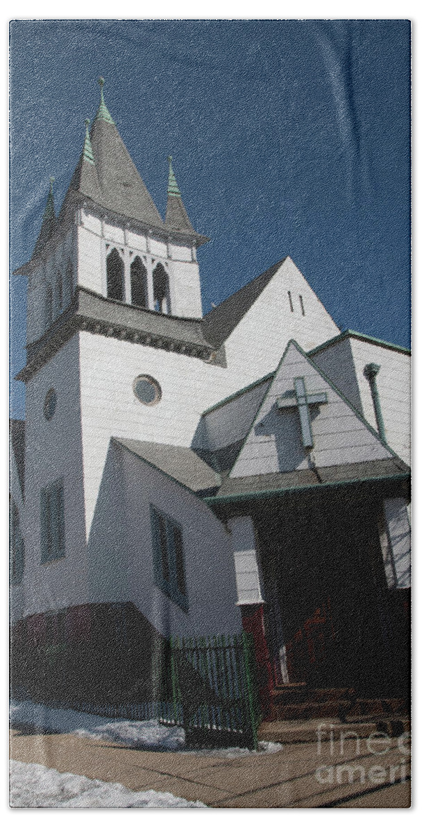 Steinway Beach Sheet featuring the photograph Steinwy Reformed Church Steinway Reformed Church Astoria, N.Y. by Steven Spak
