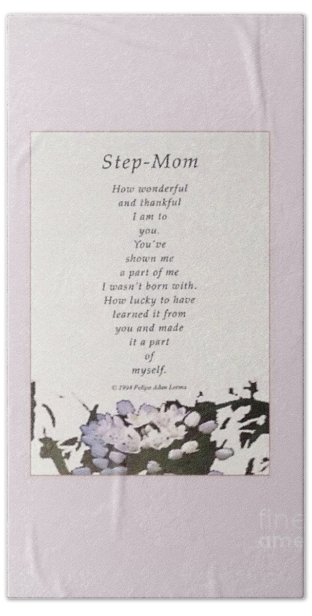Step-mom Beach Sheet featuring the photograph Step Mom by Felipe Adan Lerma
