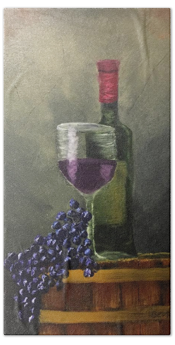 Wine Beach Sheet featuring the painting Still Life 2 by David Bartsch
