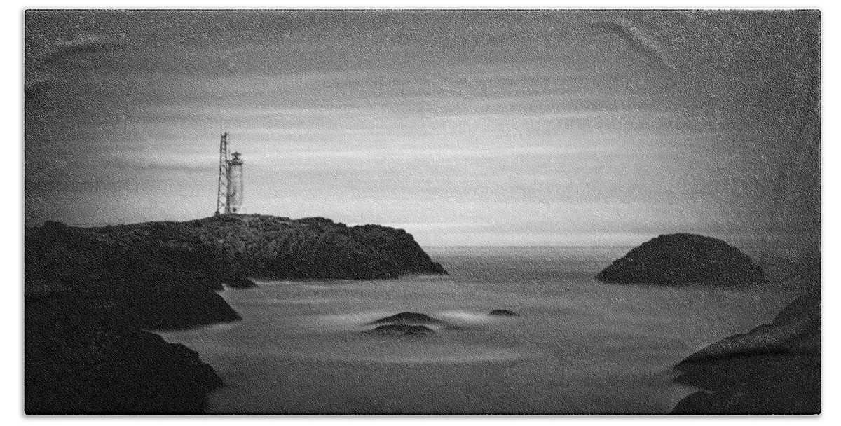 Stokksnes Beach Sheet featuring the photograph Stokksnes Lighthouse by Ian Good