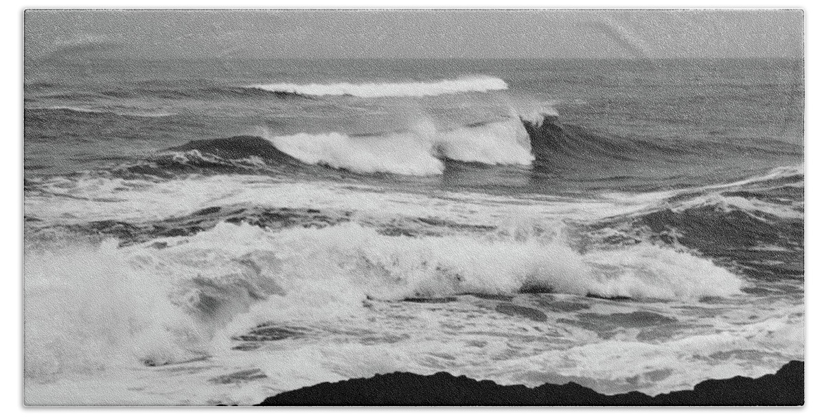Breakers Beach Sheet featuring the photograph Storm Breakers by Nick Kloepping