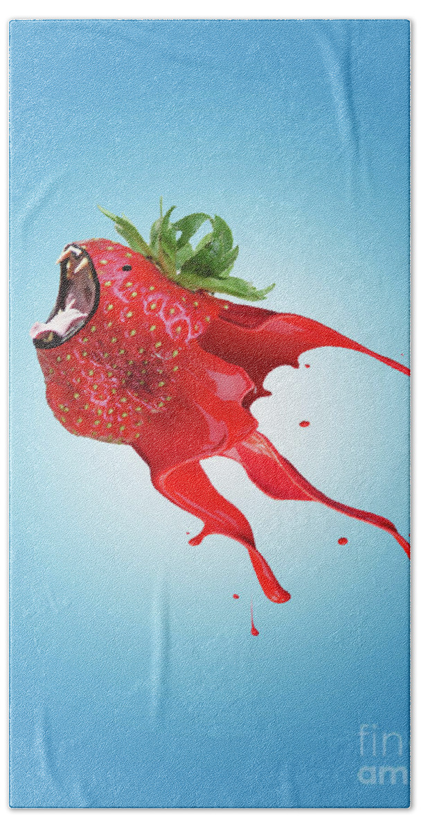 Blue Beach Towel featuring the photograph Strawberry by Juli Scalzi