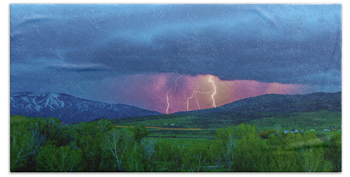 Steamboat Springs Beach Towel featuring the photograph Storm Peak #1 by Kevin Dietrich