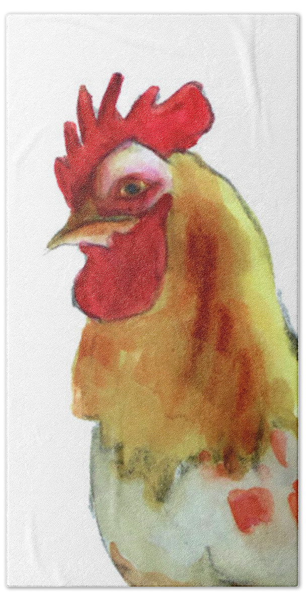 Rooster Beach Towel featuring the painting Strut Your Stuff 4 by Kathy Braud