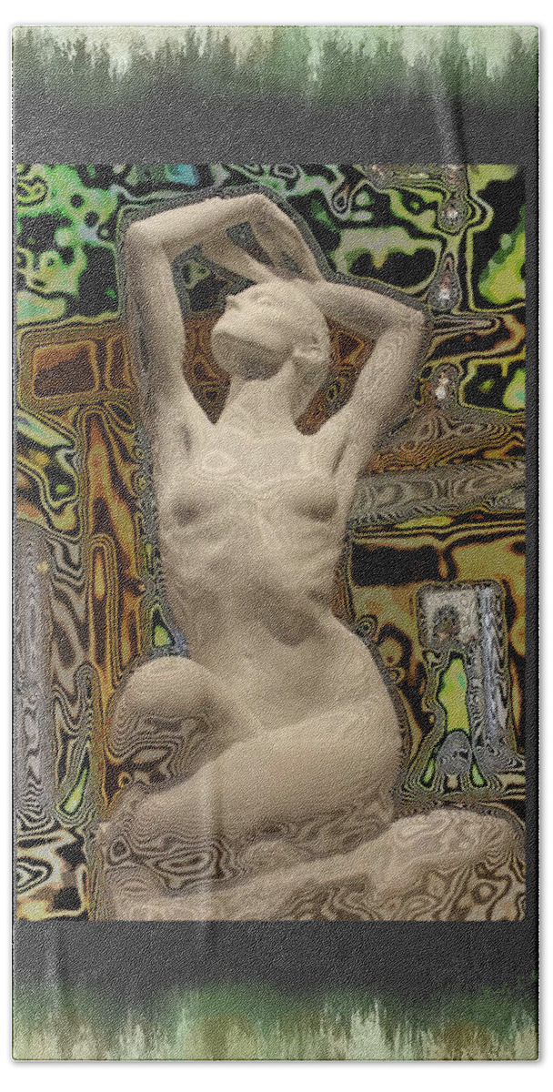 Sculpture Beach Sheet featuring the photograph Stylized Statue by Wendy McKennon