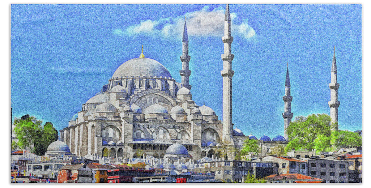 https://render.fineartamerica.com/images/rendered/default/flat/beach-towel/images/artworkimages/medium/1/suleymaniye-mosque-in-istanbul-turkey-t-monticello.jpg?&targetx=0&targety=-39&imagewidth=952&imageheight=554&modelwidth=952&modelheight=476&backgroundcolor=9F9FA0&orientation=1&producttype=beachtowel-32-64