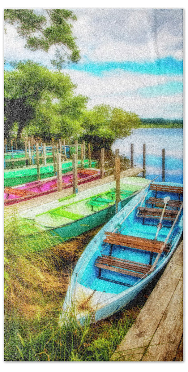 Boats Beach Towel featuring the photograph Summer Colors by Debra and Dave Vanderlaan