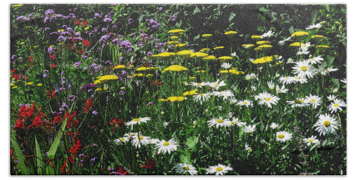 Flowers Beach Sheet featuring the photograph Summer Flowers by John Topman