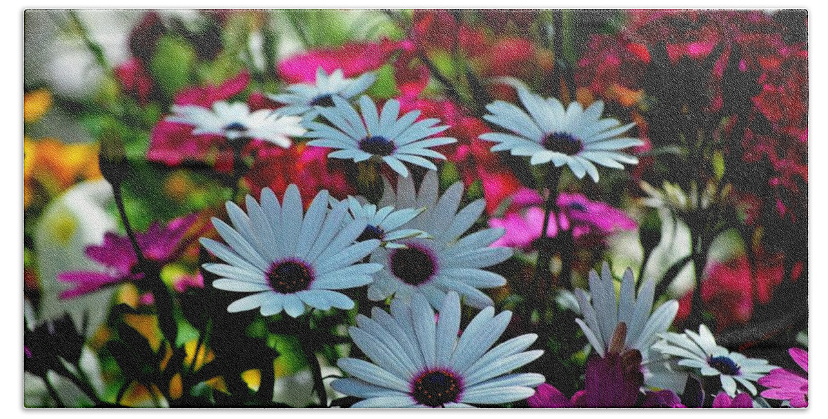 Summer Flowers Beach Sheet featuring the photograph Summer Flowers by Robert Meanor