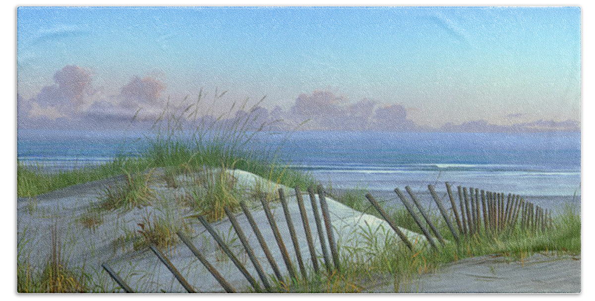 Ocean Beach Towel featuring the painting Summertime by Mike Brown