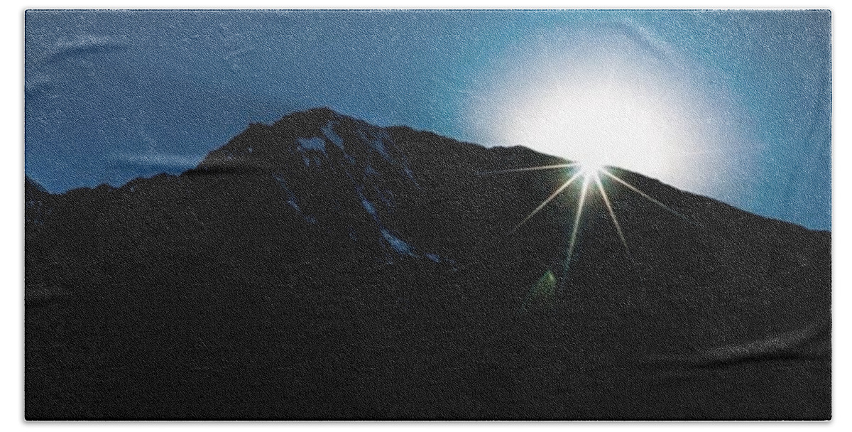 Burst Beach Towel featuring the photograph Sun Burst Over Zanskar Valley by Aleck Cartwright