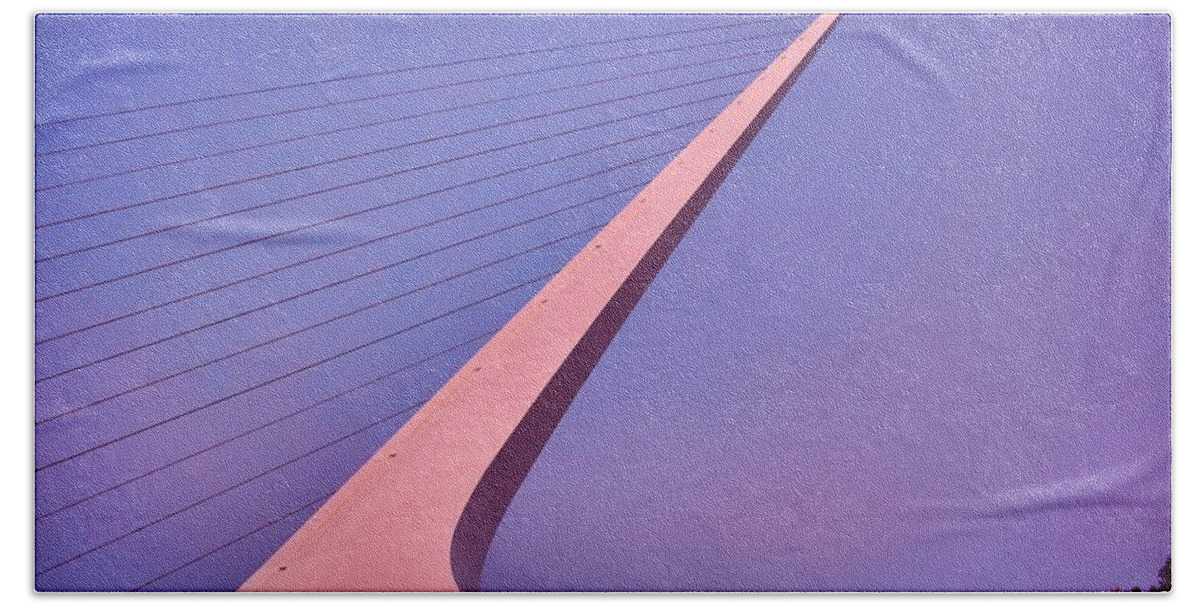 Sundial Bridge Beach Sheet featuring the photograph Sundial Bridge by Maria Jansson