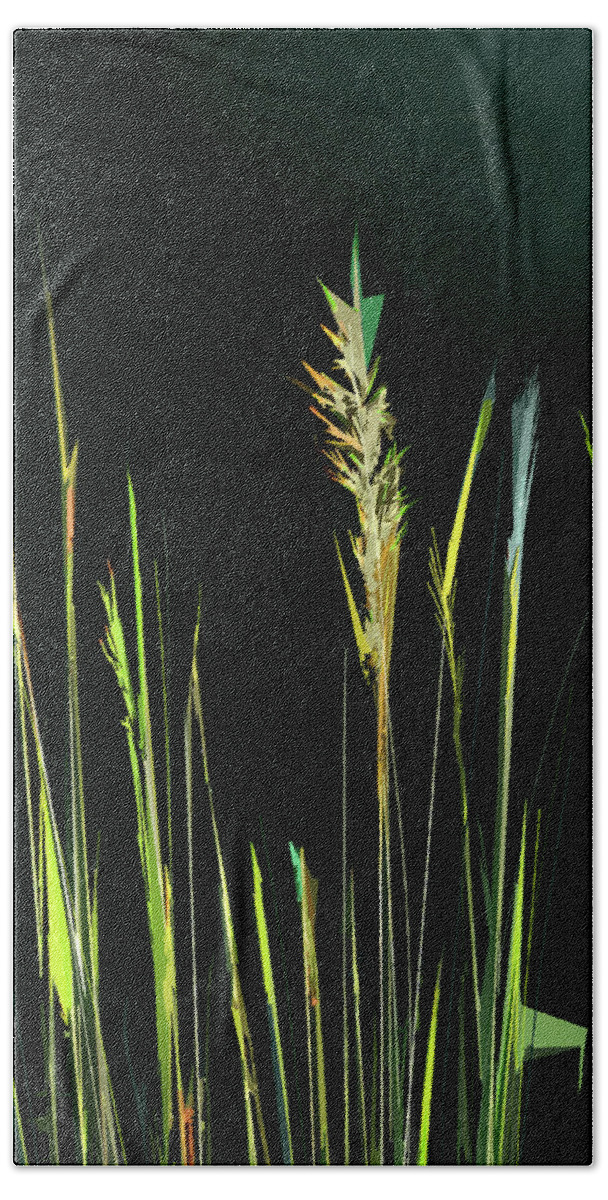 Grasses Beach Sheet featuring the digital art Sunlit Grasses by Gina Harrison