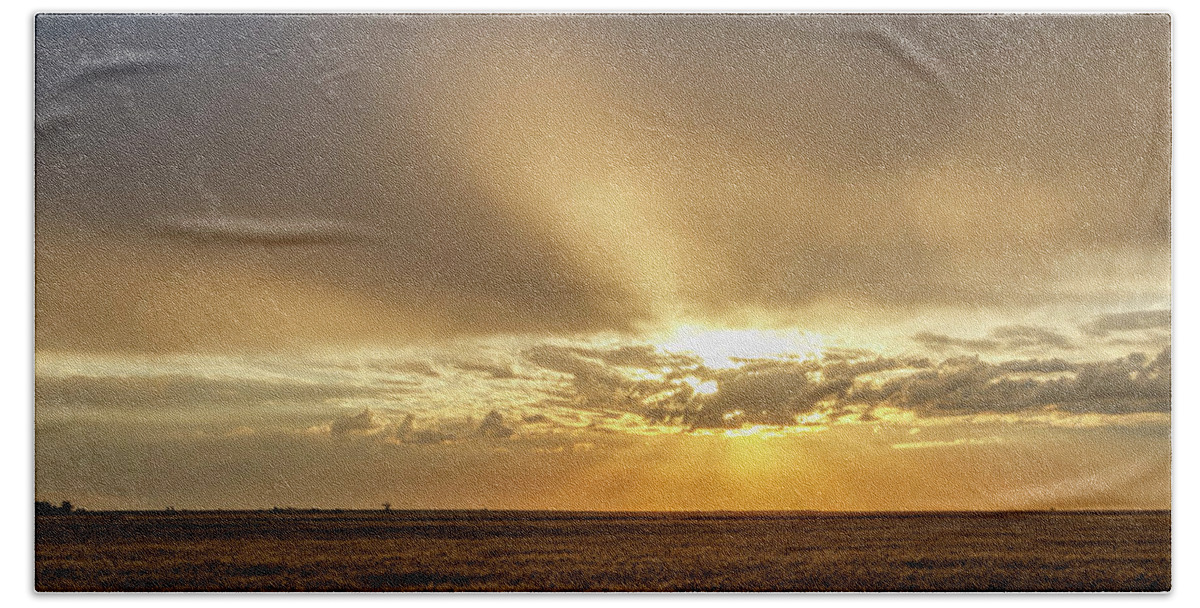 Kansas Beach Sheet featuring the photograph Sunrise and Wheat 04 by Rob Graham