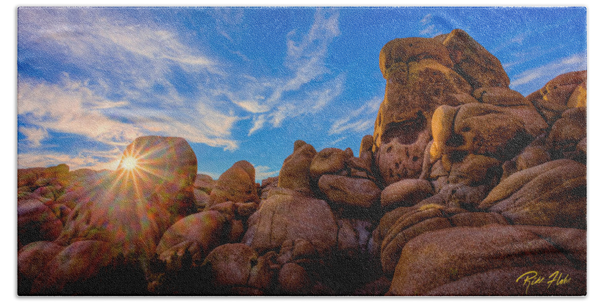 California Beach Sheet featuring the photograph Sunrise at Skull Rock by Rikk Flohr