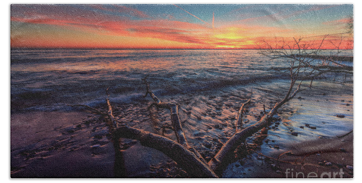Andrew Slater Photography Beach Sheet featuring the photograph Sunrise Crossing by Andrew Slater