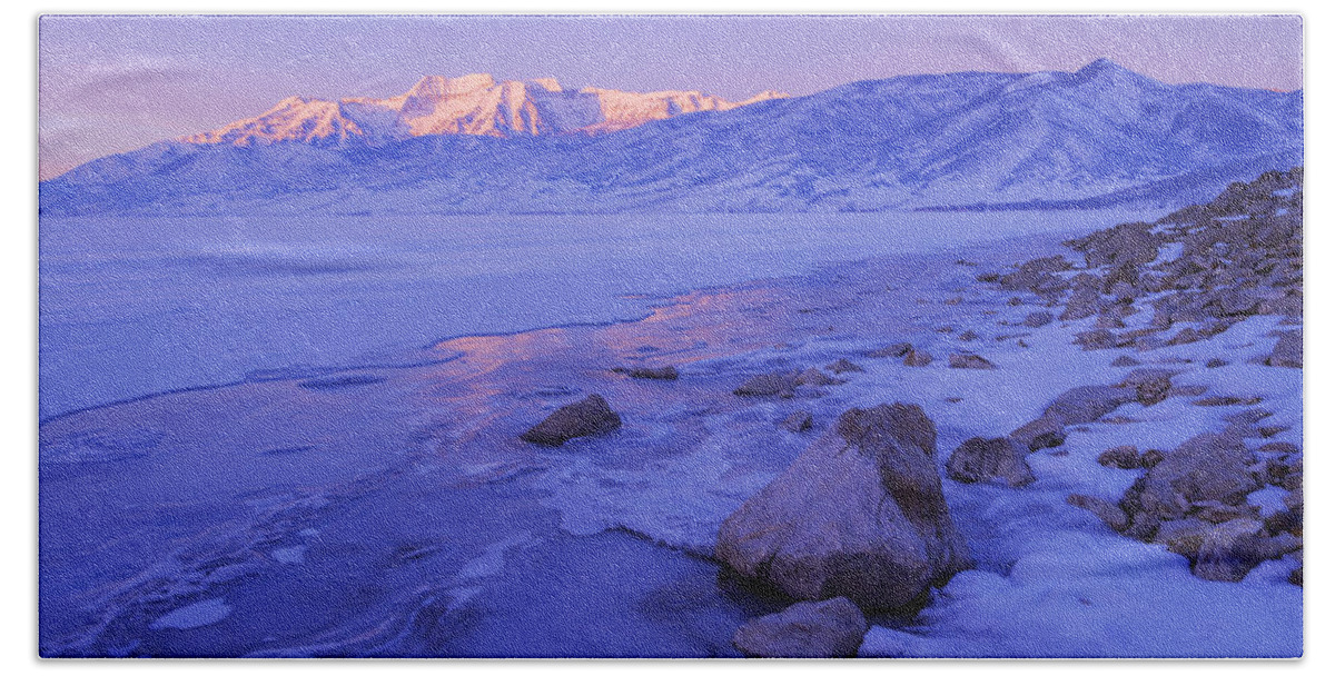 Lake Beach Sheet featuring the photograph Sunrise Ice Reflection by Chad Dutson