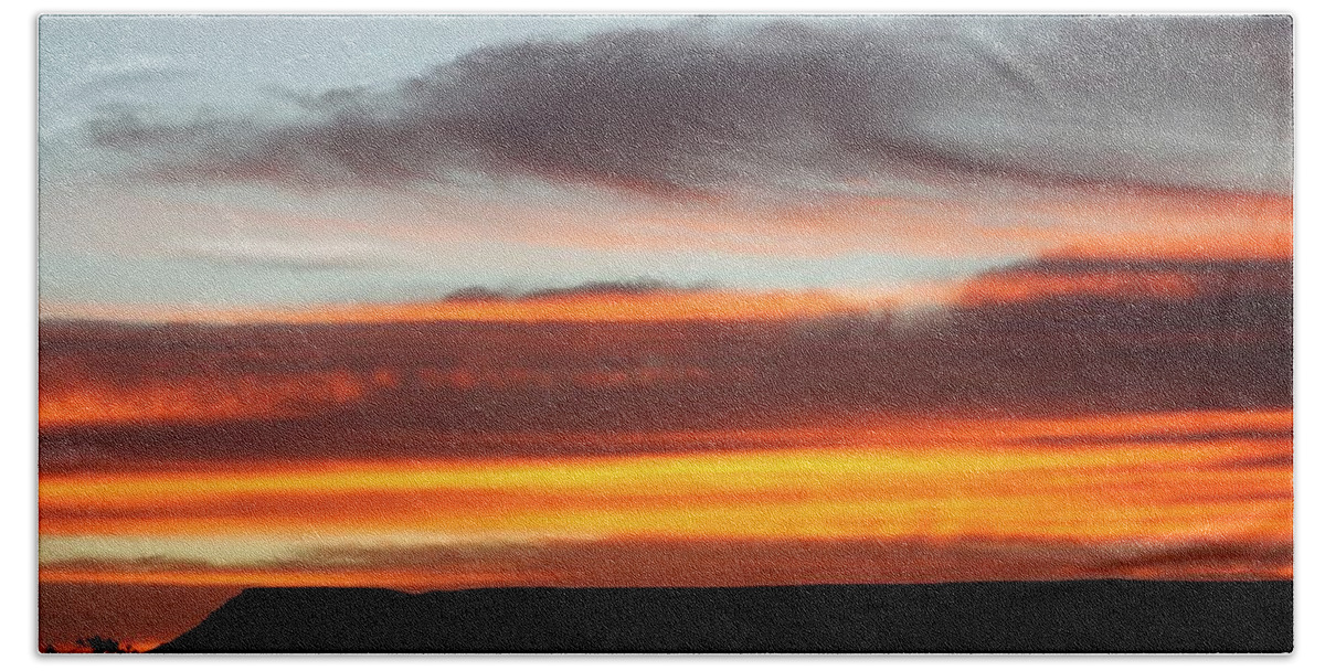 West Texas Beach Sheet featuring the photograph Sunrise Mesa by John Glass