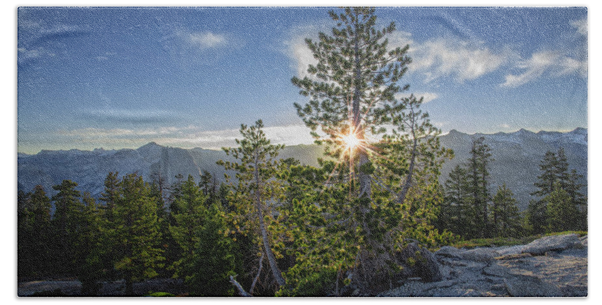 Yosemite Beach Sheet featuring the photograph Sunrise on Sentinel Dome by Rick Berk