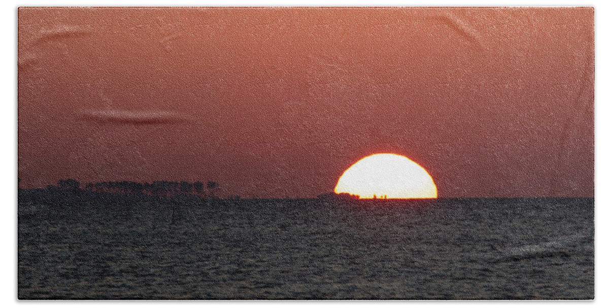 Bay Beach Towel featuring the photograph Sunrise over the Bay 5x7 by Leah Palmer
