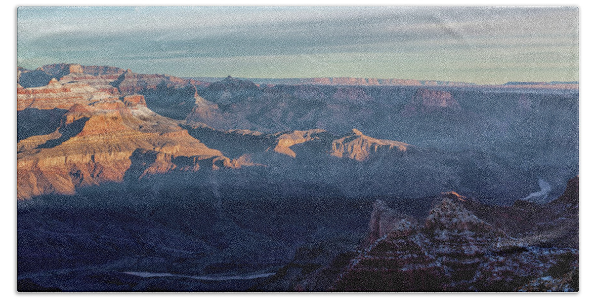 Landscape Beach Towel featuring the photograph Sunrise Over The Grand Canyon by Jonathan Nguyen