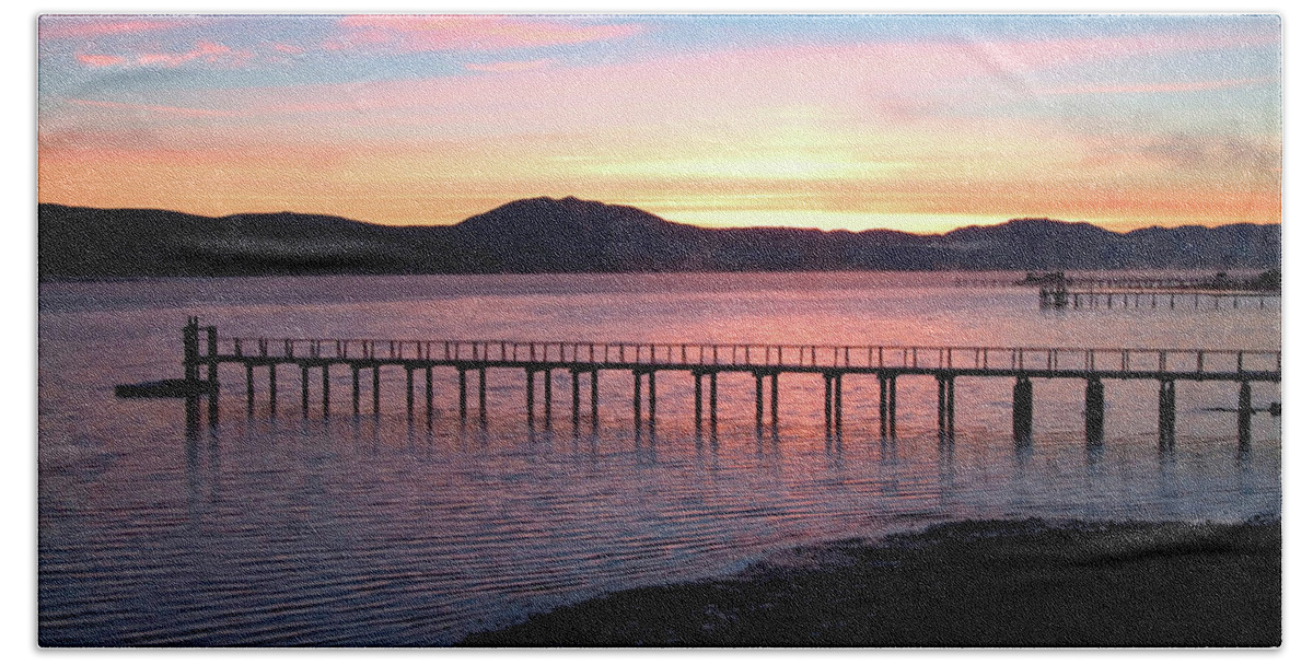 Sunrise Beach Towel featuring the photograph Sunrise Over Tomales Bay by Charlene Mitchell
