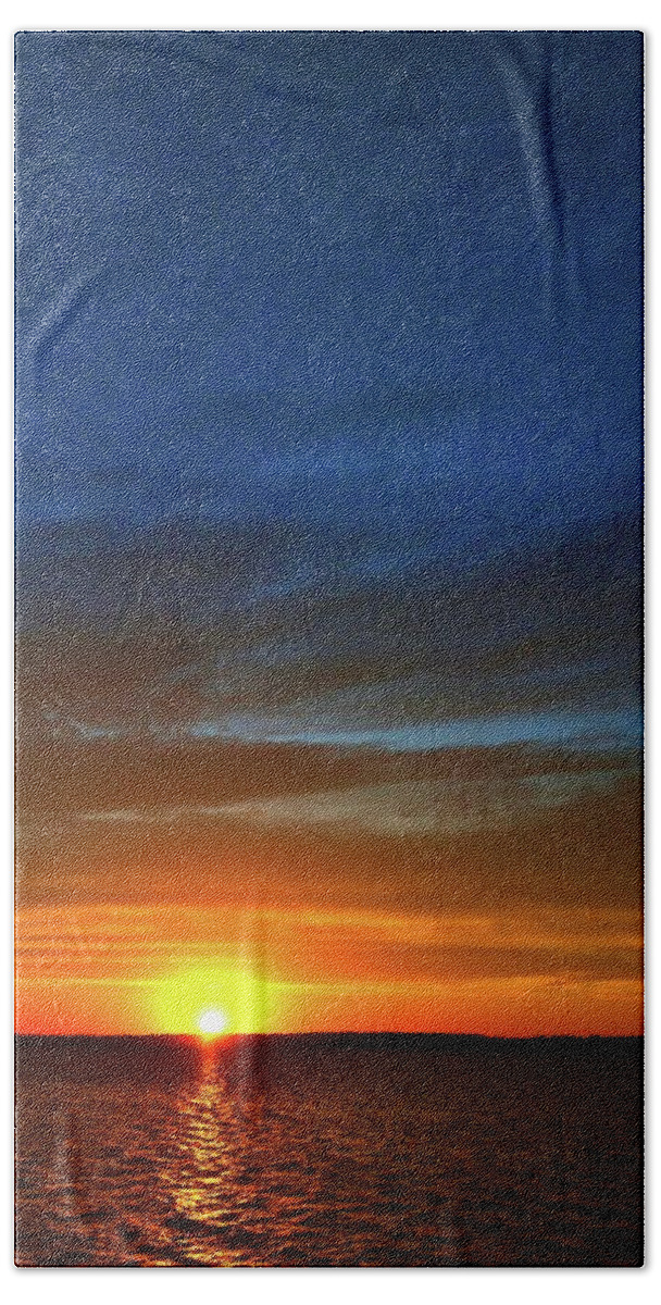 Abstract Beach Towel featuring the photograph Sunrise With Clouds by Lyle Crump
