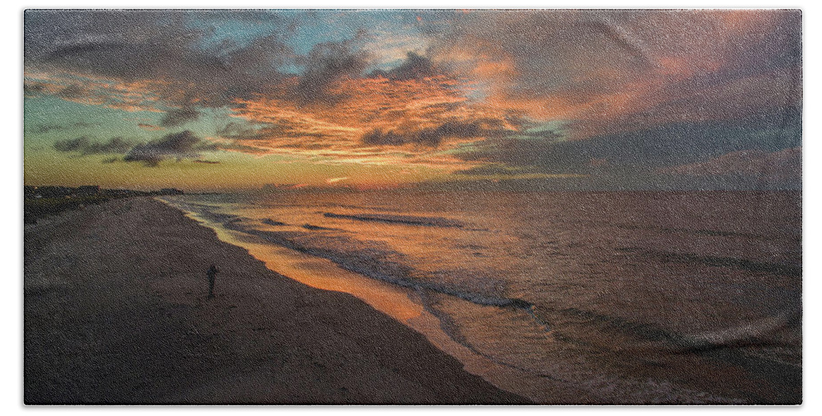 Sunrise Beach Towel featuring the photograph Sunrise11 by Star City SkyCams