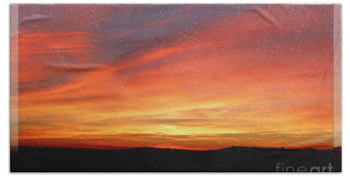 Absence Beach Towel featuring the photograph Sunset 9 by Jean Bernard Roussilhe