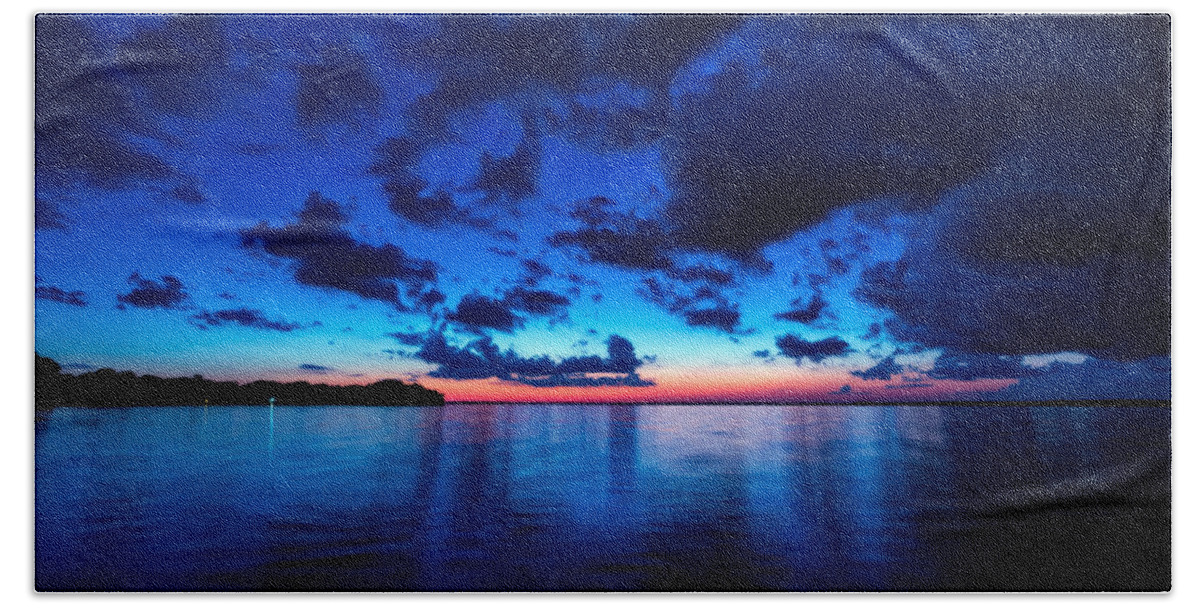 Christopher Holmes Photography Beach Towel featuring the photograph Sunset After Glow by Christopher Holmes