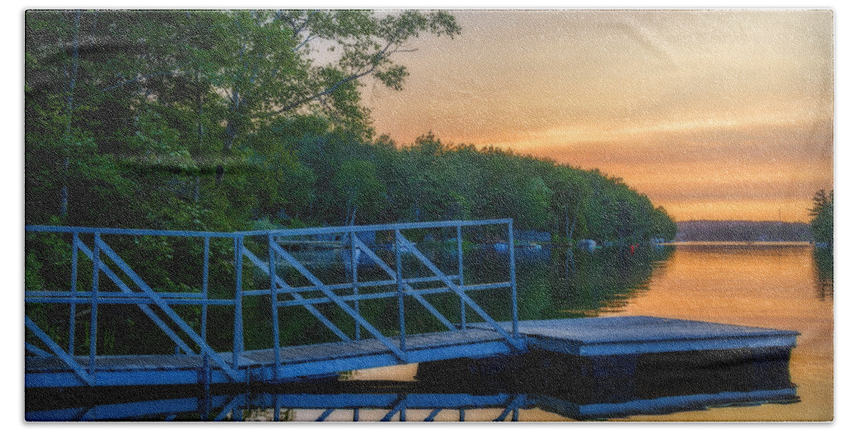 Nova Scotia Beach Sheet featuring the photograph Sunset at Kearney Lake by Ken Morris