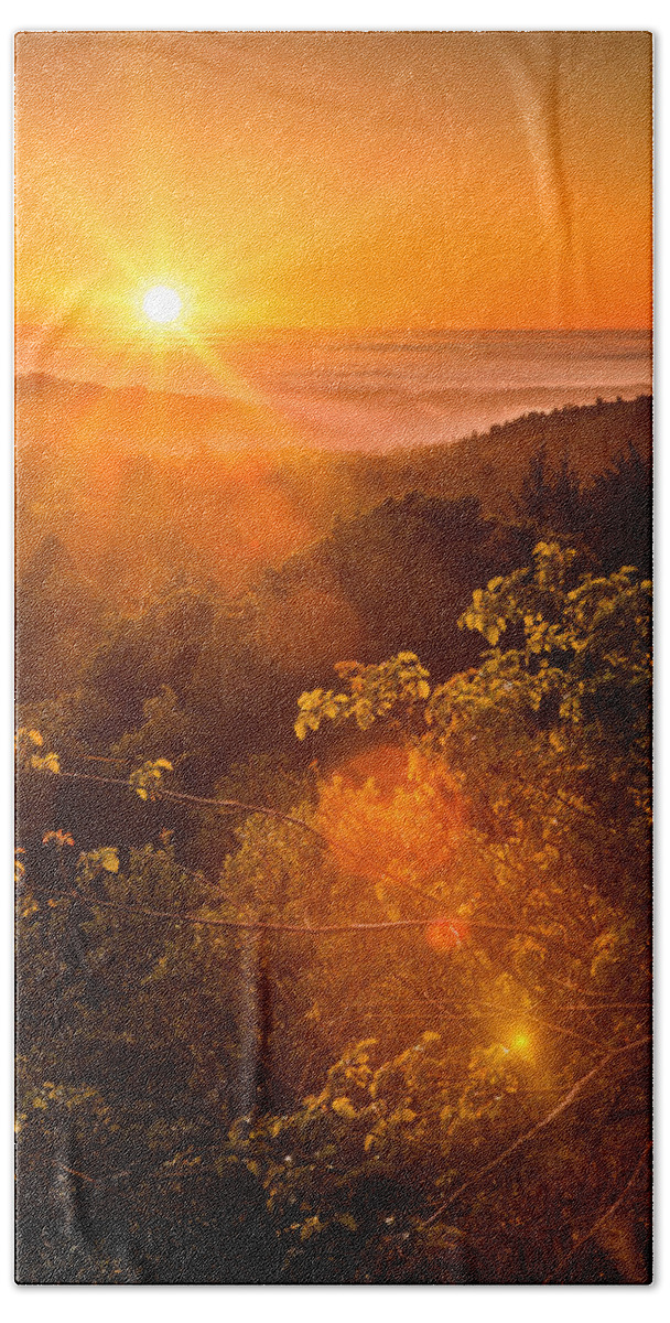 Pacific Beach Towel featuring the photograph Sunset Fog over the Pacific #2 by Bryant Coffey