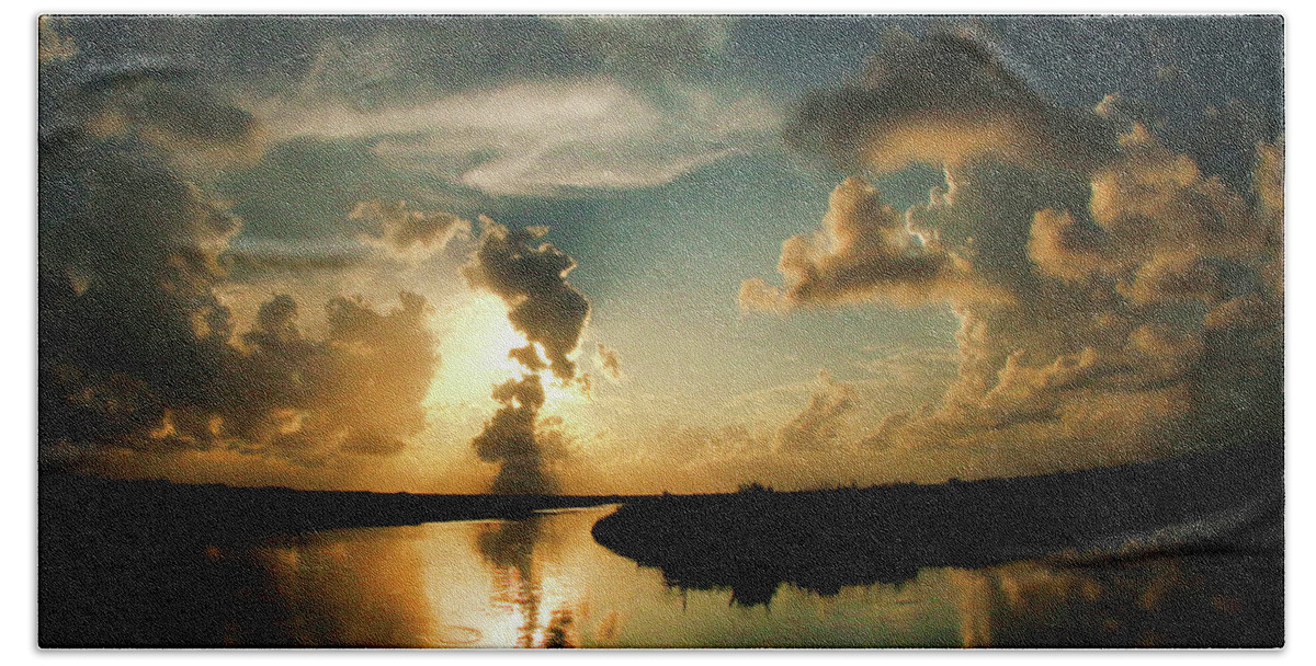 Louisiana Sunset Beach Towel featuring the photograph Sunset In Lacombe, La by Luana K Perez