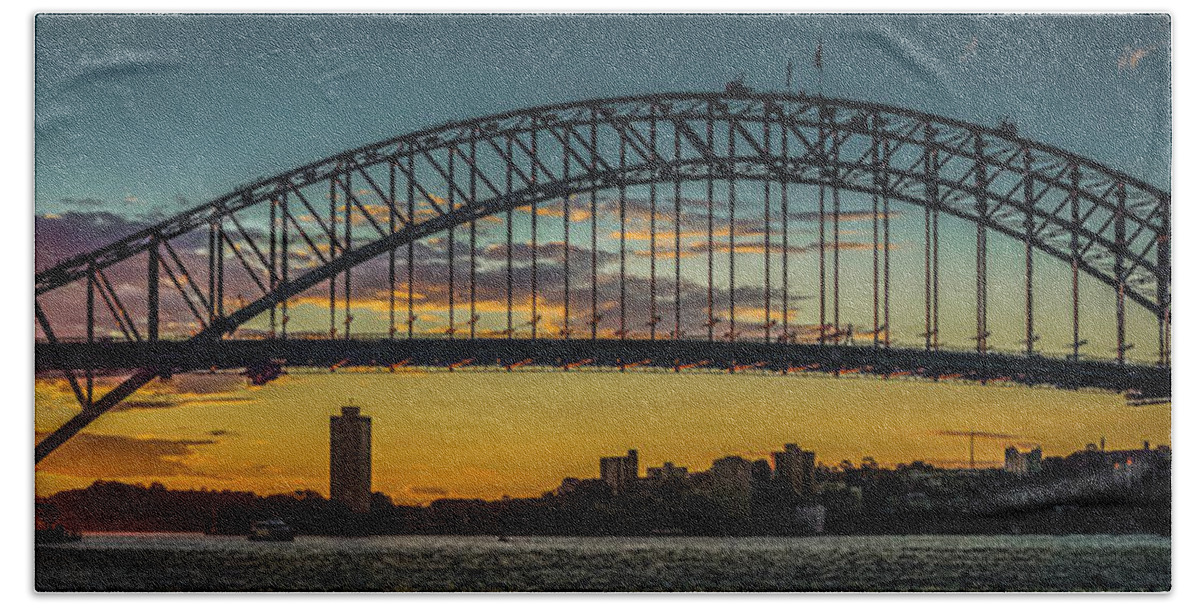2016 Beach Towel featuring the photograph Sunset in Sydney by Agnes Caruso